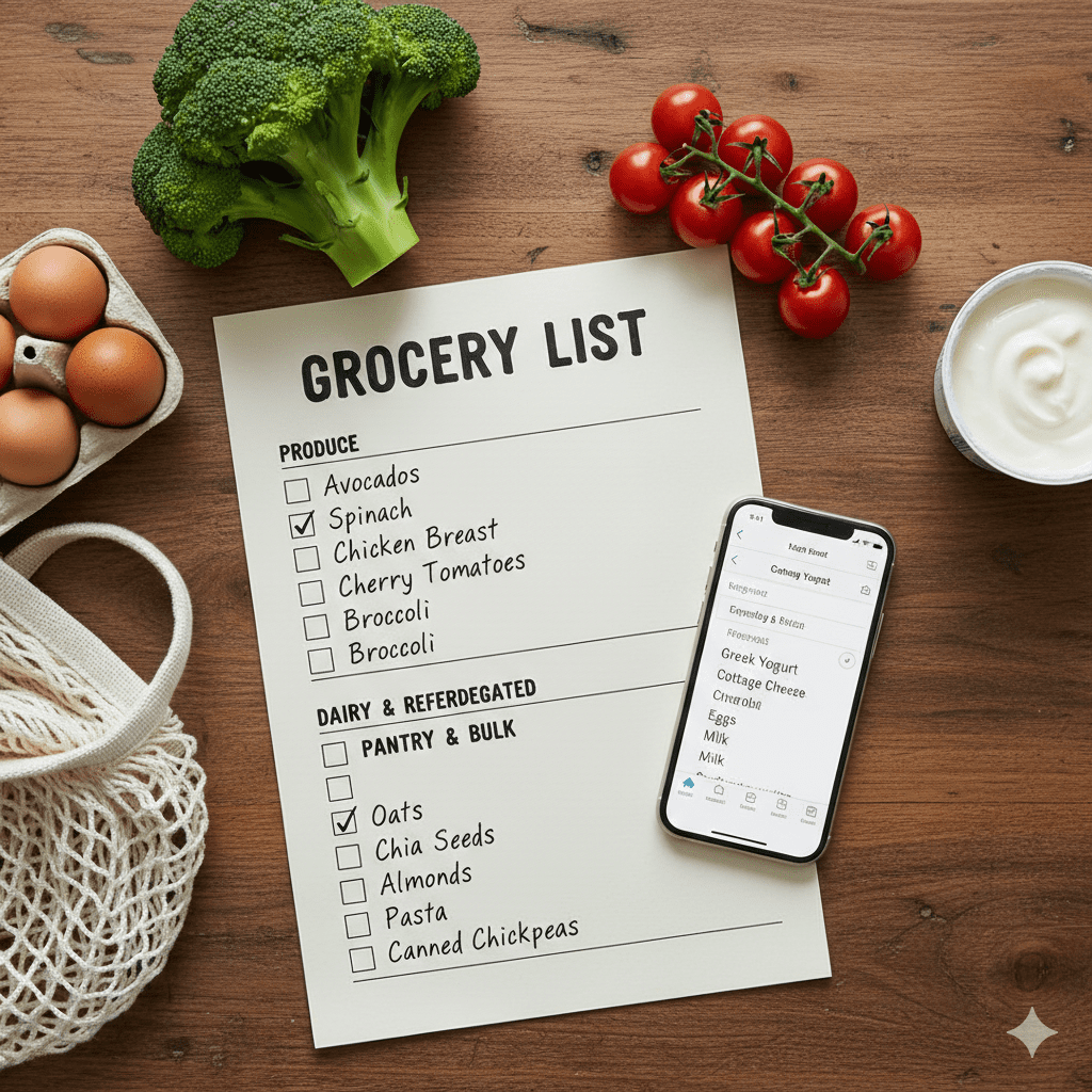 grocery shopping list