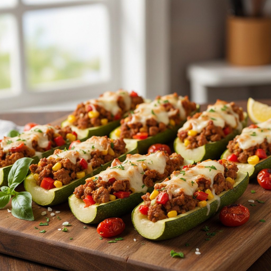 Turkey Zucchini Boats