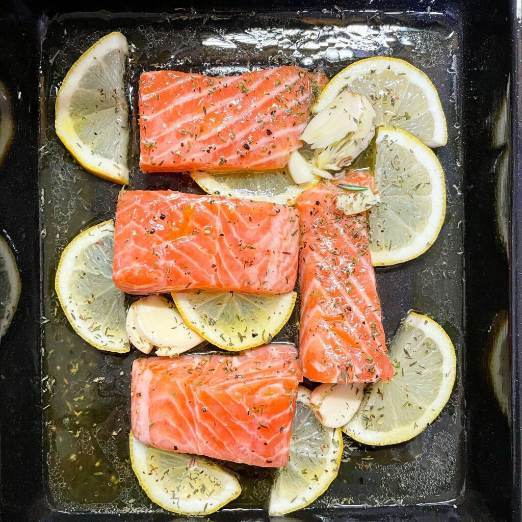 Air Fryer Salmon Bites (Lemon Pepper) (air fryer meal)