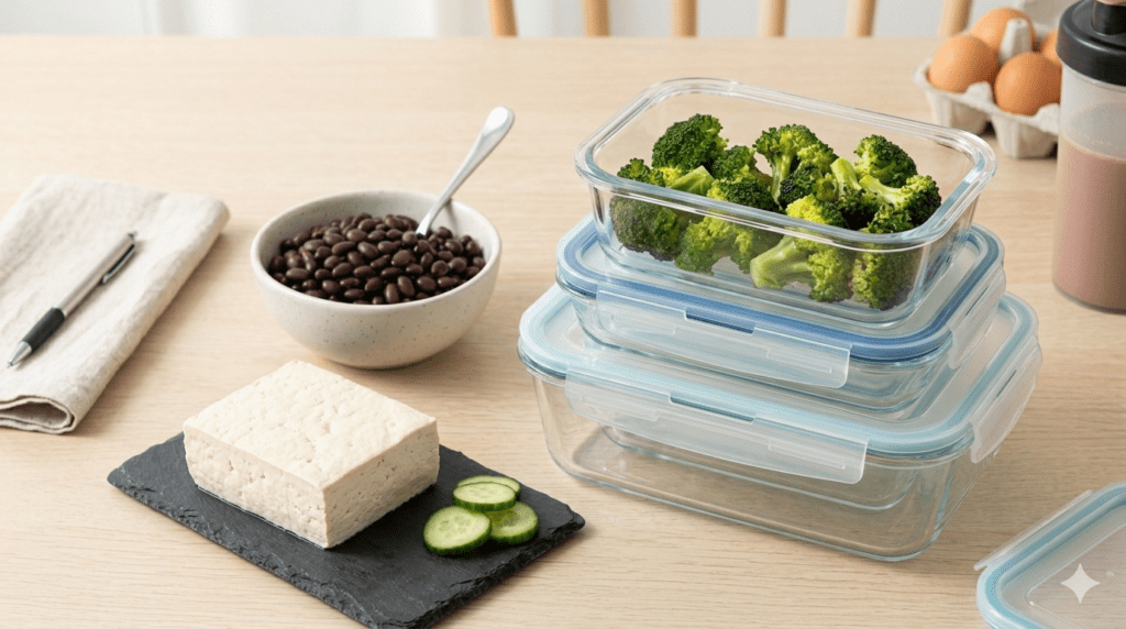 high protein meal plan with breakfast, lunch, dinner, and snacks